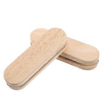 1 Pair Outdoor Camping Bbq Plate Wooden Handle Pan Gripper Universal Skillet Handle Anti Slip Pot Holder For Frying Pans And Saucepans