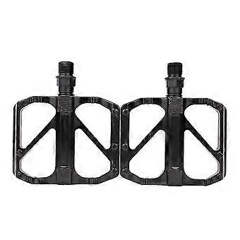 2pcs Bike Pedal 3 Bearings Aluminum Alloy Mountain Road Bicycle Pedals Platform for Riding Cycling Black
