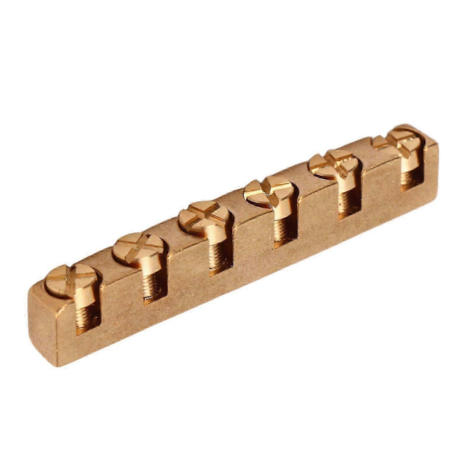 Guitar Nut 6 String Brass Adjustable Instrument Accessory Replacement Part for Bass