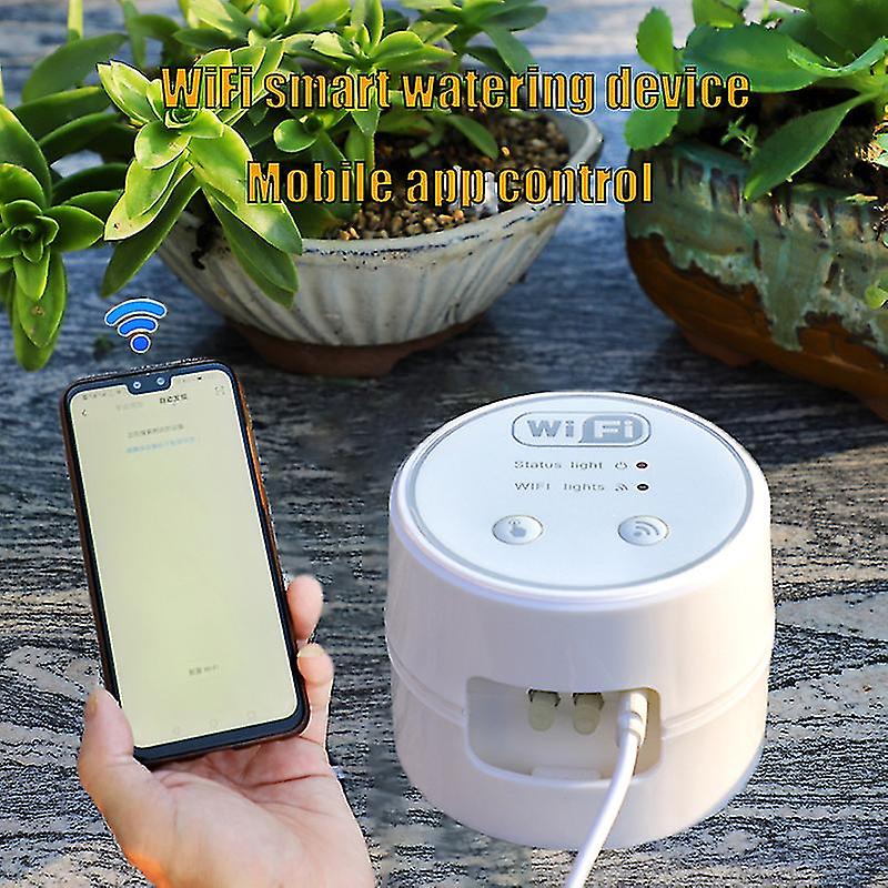 Wifi Automatisk Drypp Vanning Kontroller Hageanlegg Smart Vannpumpe Timer Innendørs Vanning Vanning System Enhet