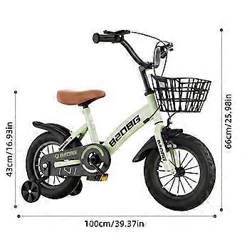 14" Kids Bike with Training Reels & Basket Children Bikes Gift for Boys and Girls Age 3-5 Toddler Bike with Dual Brakes for Beginners