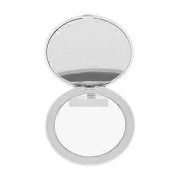 3.5 Inch LED Mirror, 1X & 10X Magnification, Double Sided Makeup Mirror for Home & Travel, Built-in Battery, White