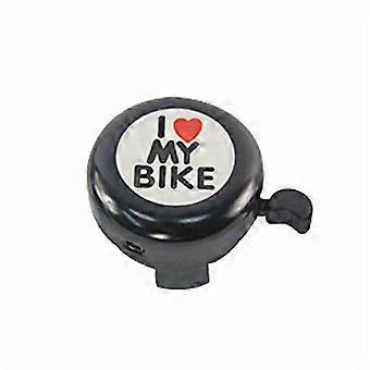 Campanello per bicicletta "I Love My Bike", in lega di alluminio, universale per MTB, bici da strada, e-bike e scooter elettrici, accessorio per ciclismo resistente in PP.