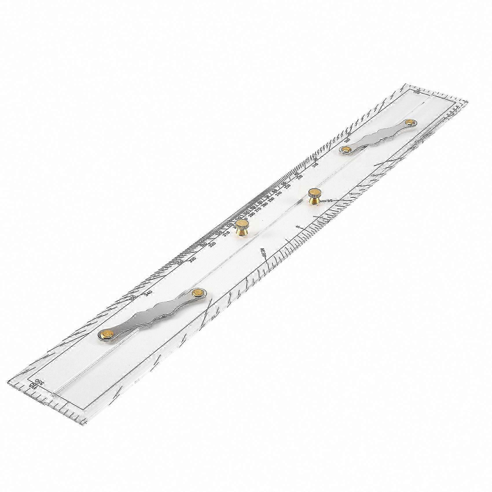 Precise Chart Plotting Parallel Ruler for Nautical Navigation and Point Mapping, 600mm Marine Ruler
