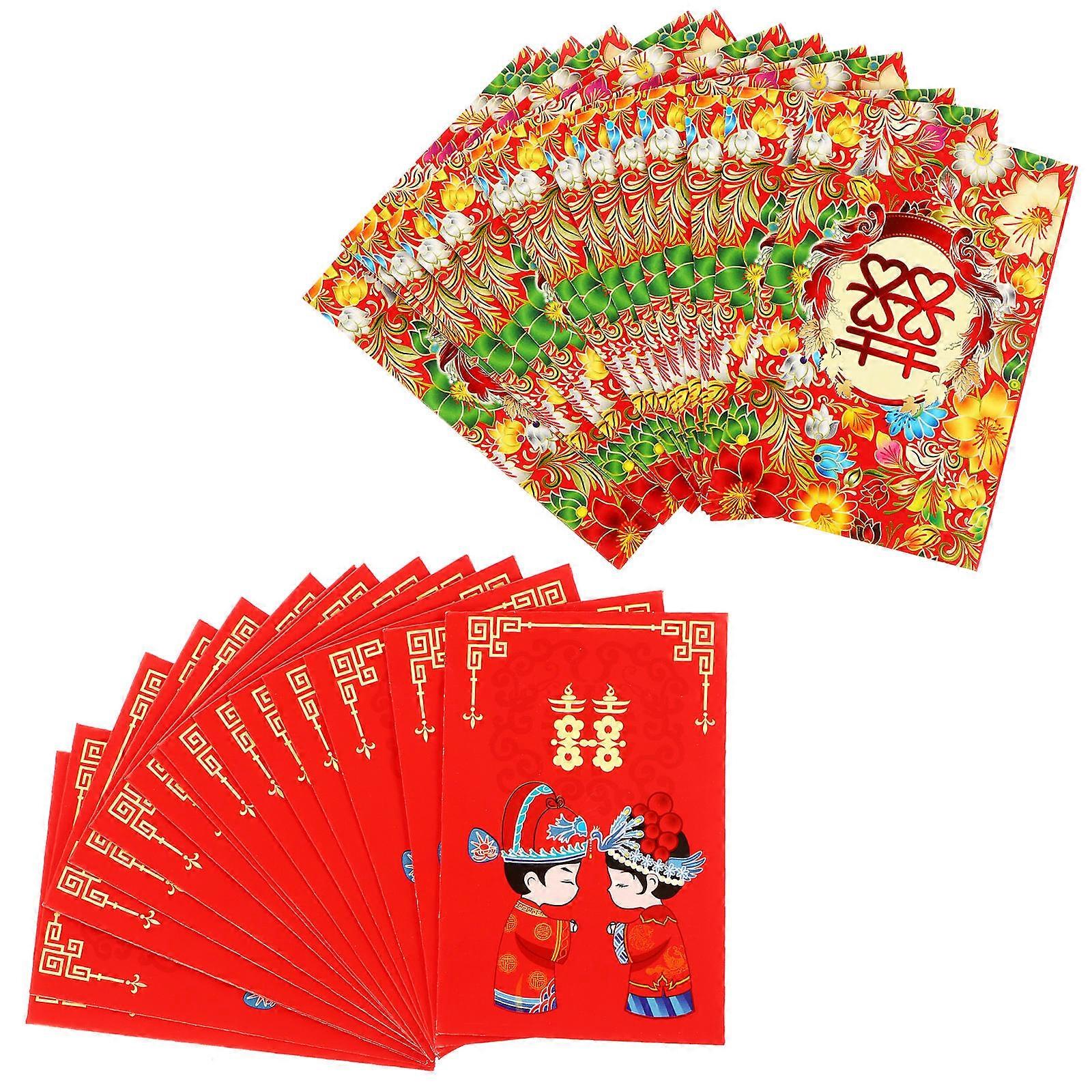 Festive Red Packets for Wedding Gift 80Pcs Practical Paper Envelopes
