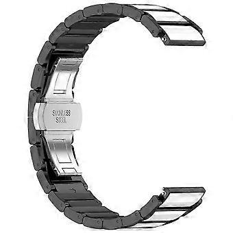 Silver and White Ceramic Alloy Wrist Strap for Mini Smartwatch Bands