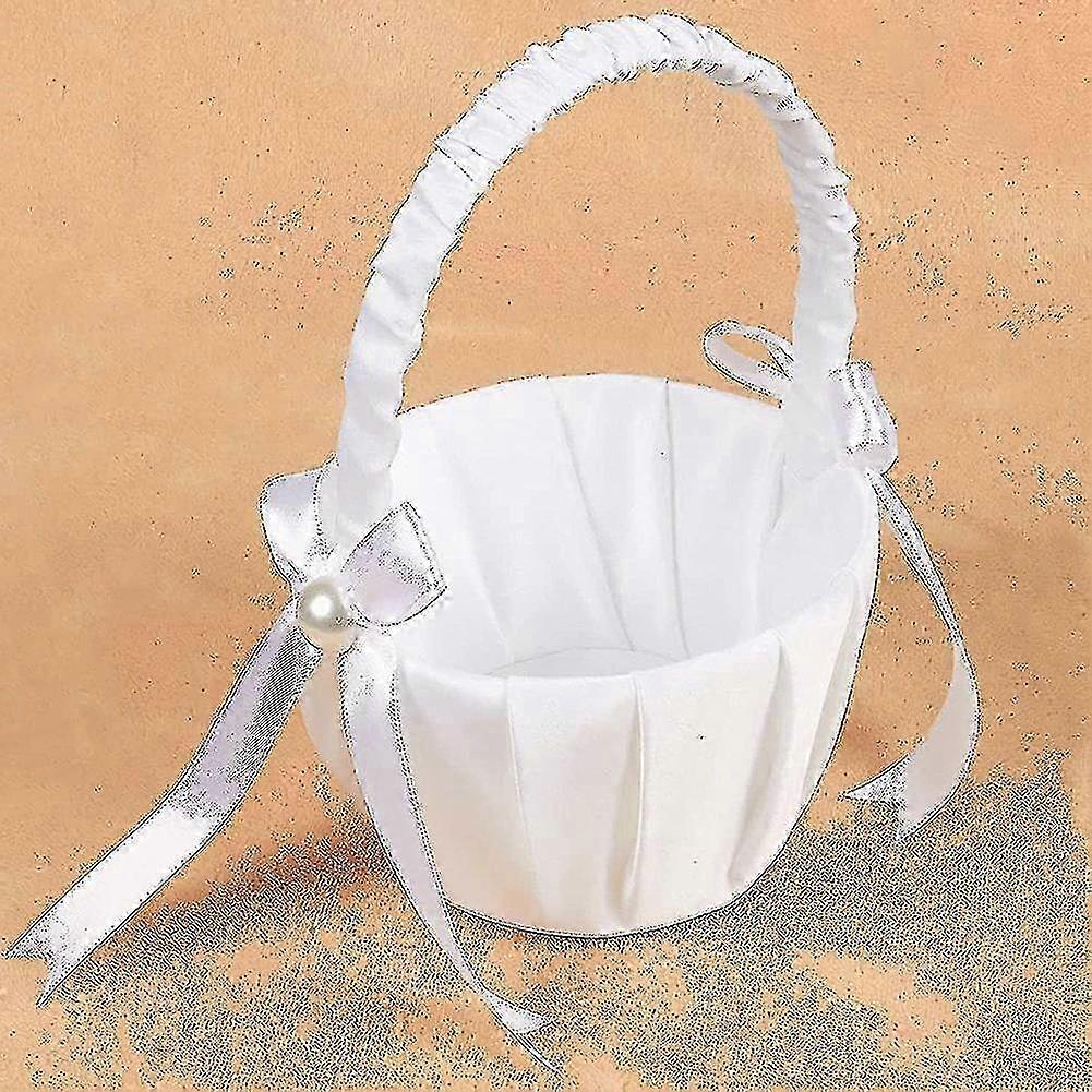 Wedding Satin Flower Basket Set