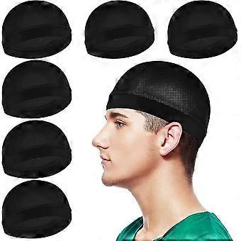 For 360, 540, 720 Waves: Soft Silky Wavy Caps with Elastic Band, Unisex Shower Caps for Adults & Kids, 6 Pack