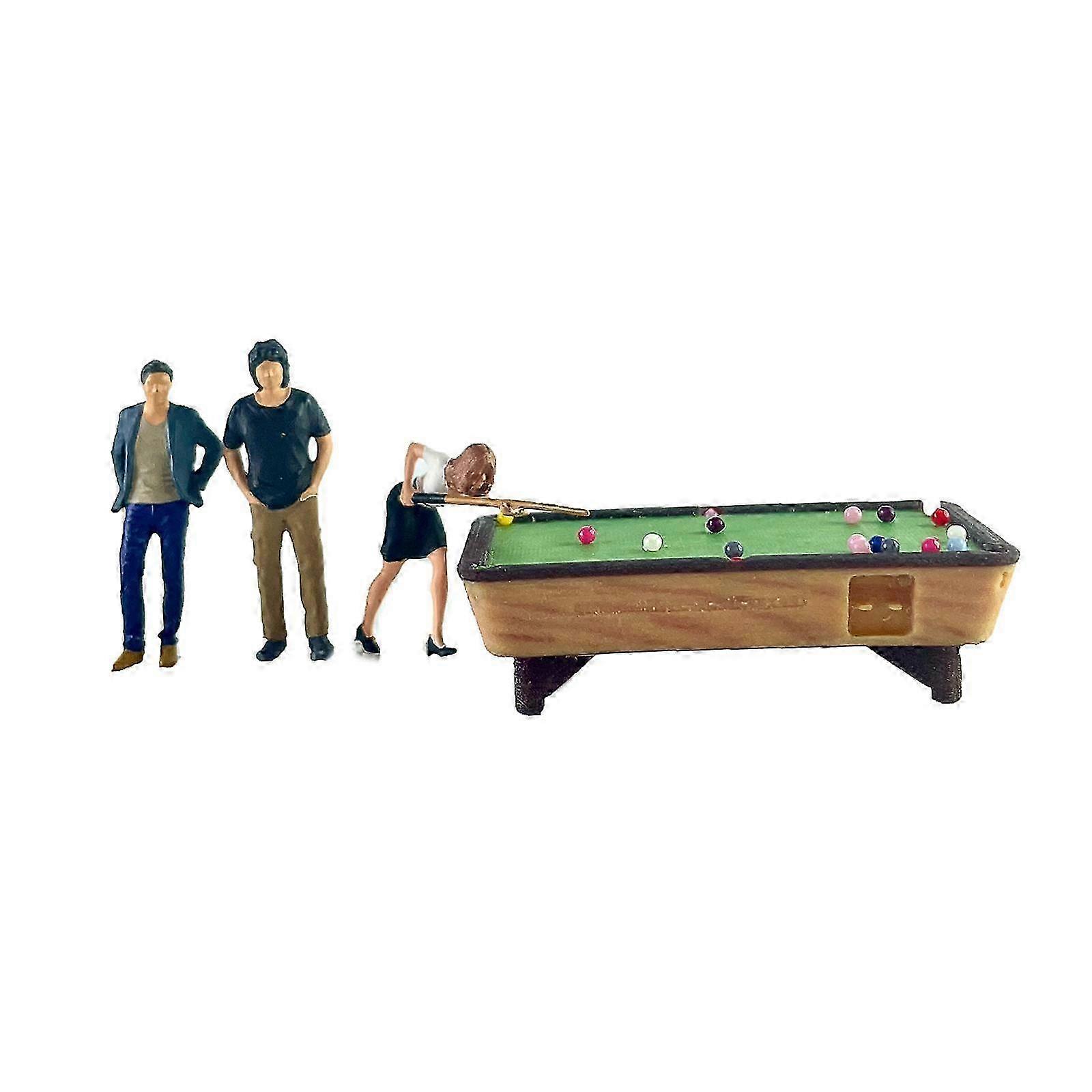 Miniature Billiards Diorama Resin Set