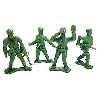 4 Zoll große grüne Armee-Spielfiguren, 8er-Set – Realistische US-Militärsoldatenfiguren aus Kunststoff