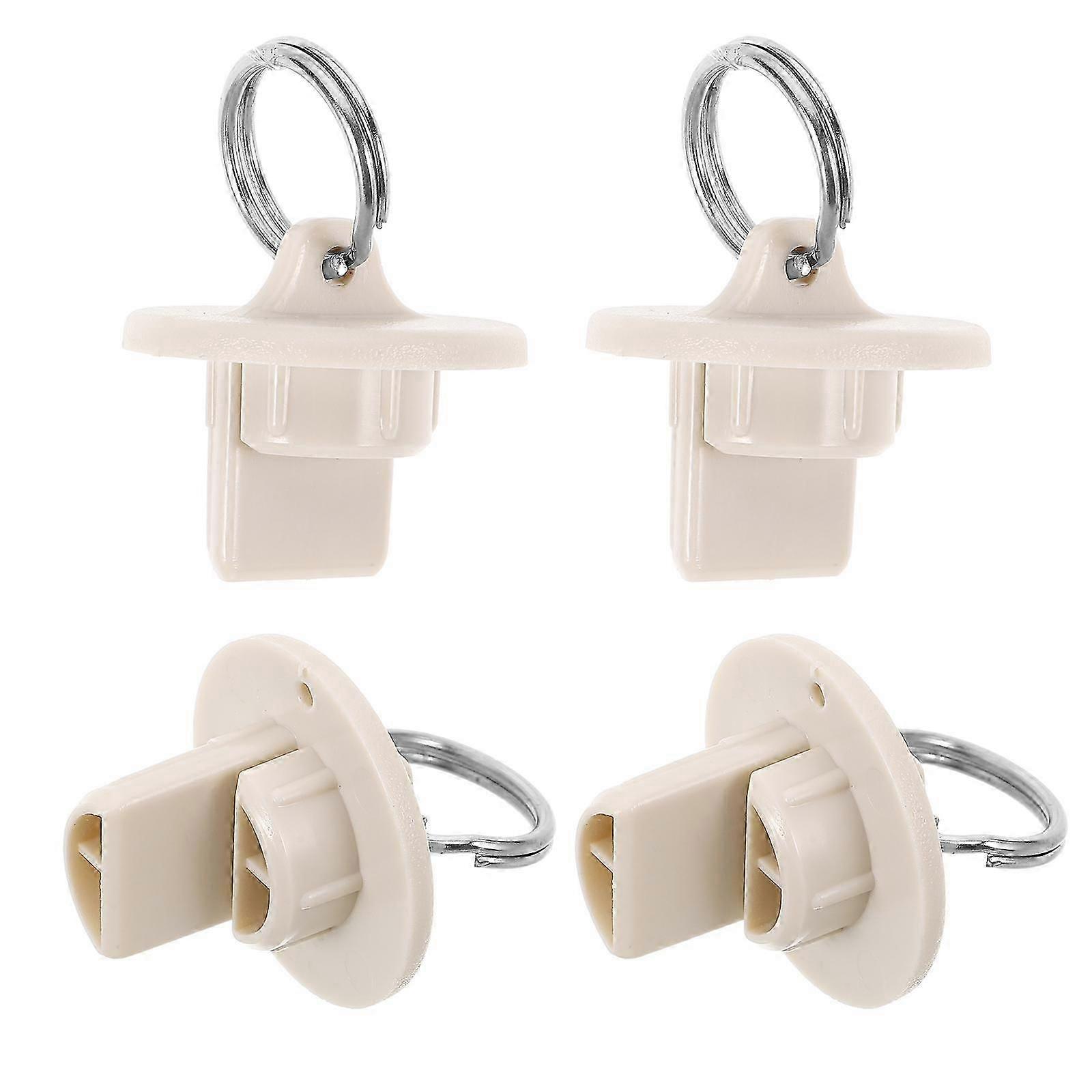 Outdoor Curtain Windproof Plug Plastic End Caps with Pull Ring 4Pcs Set