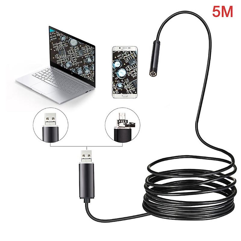 7mm 6 Led Endoscope Waterproof Borescope Inspection Camera For Andorid Phone