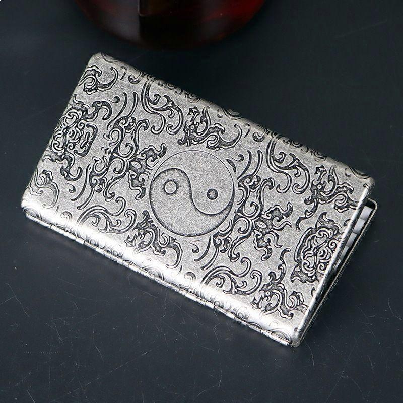 Exquisite carved brass cigarette box