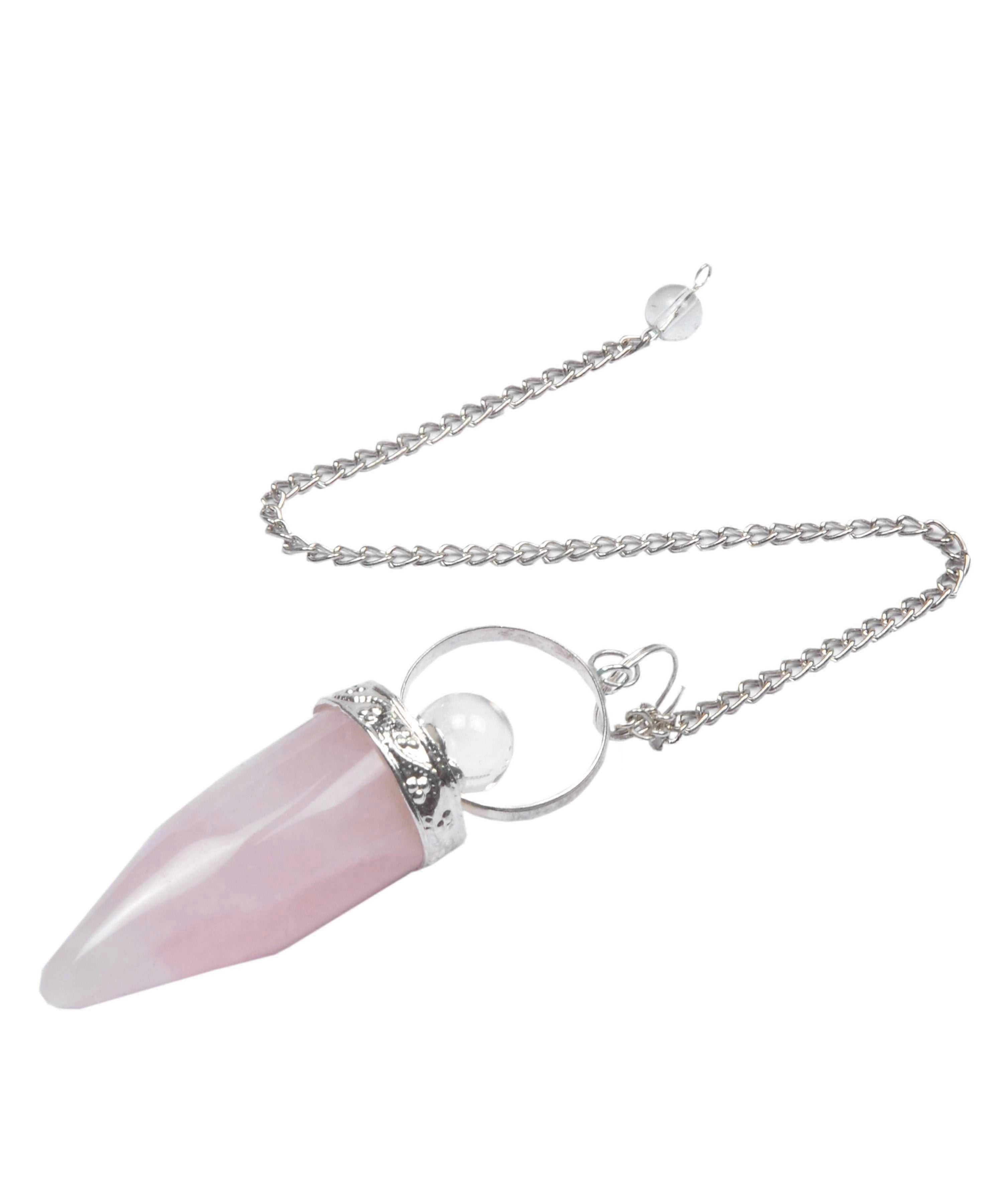 Rose Quartz Cone Pendulum for Healing and Insight