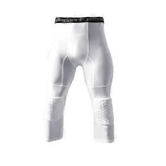 Men's 3/4 Basketball Leggings with Knee Pads, Compression Sports Trousers, Anti-Collision Professional Knee Protection-way1