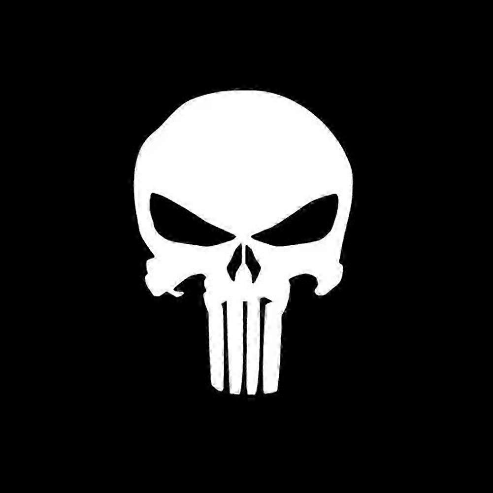 Edgy Reflective Car Skull Sticker