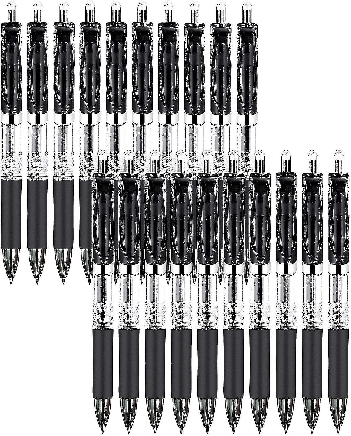 20 Pack Retractable Gel Rollerball Pens, 0.5mm Tip, Write Smoothly, For Writing