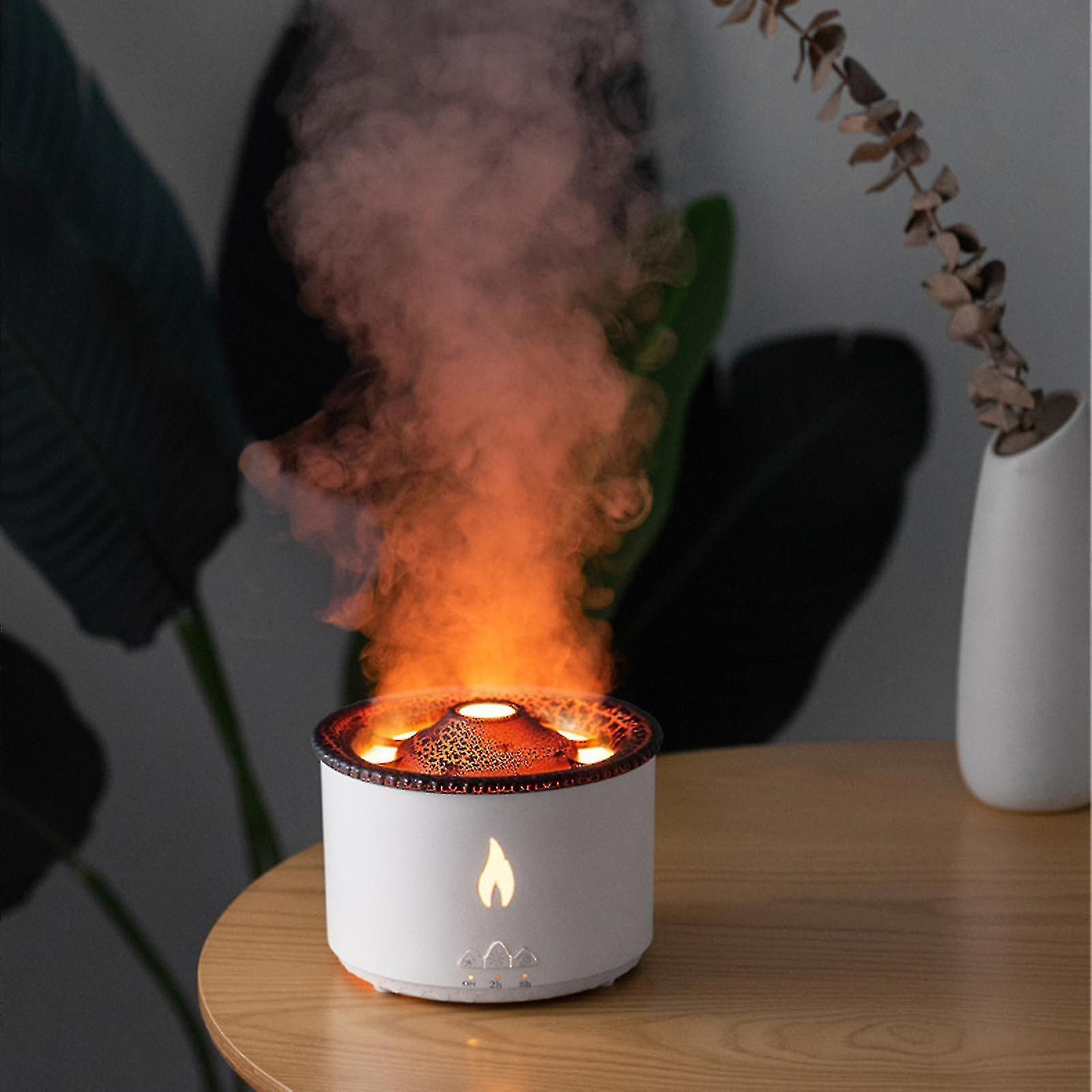 Flame Humidifier Mute Aromatherapy Machine Bedroom Light Fog Volume Air Purification Diffuser Aromatherapy Machine