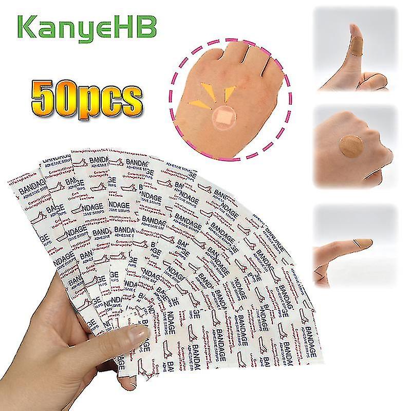 50pcs Band-aids Breathable Waterproof Adhesive Plaster Round Medical Wound Plast