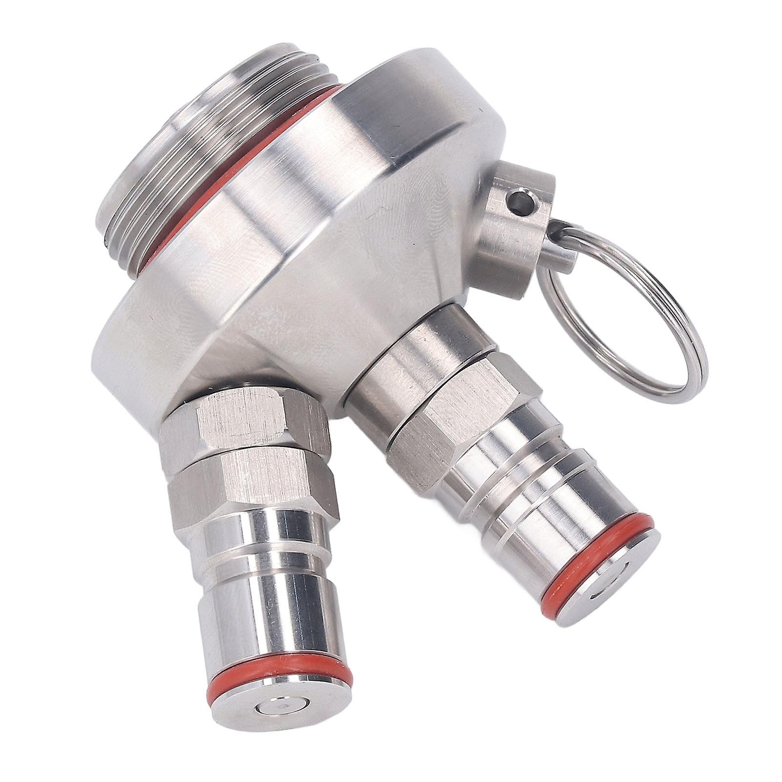 Double Ball Lock Rvs Mini Keg Dispenser, Biertap met Slang Reserve Afdichtring voor Biervat Growler Homebrew