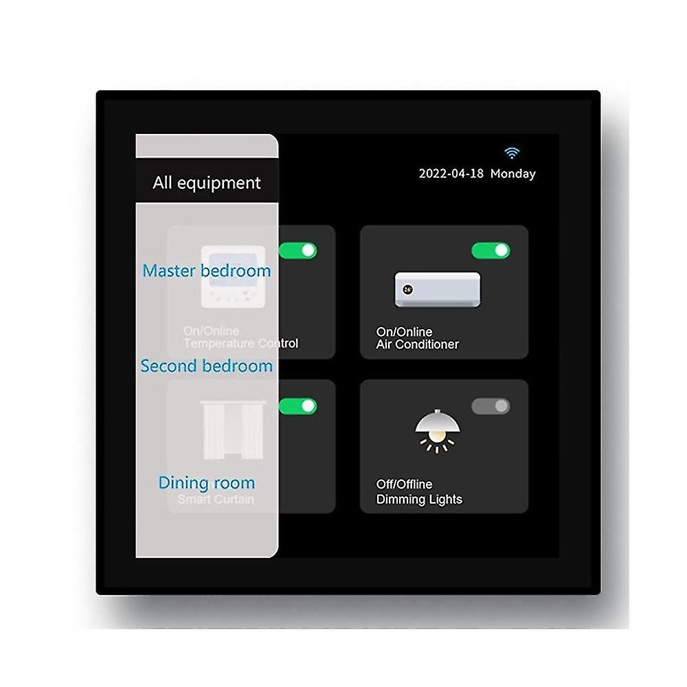 Tuya Smart Home Multiple Zigbee Smart Home Control Panel 4 Inch Switch Panel In-wall Touchscreen Co