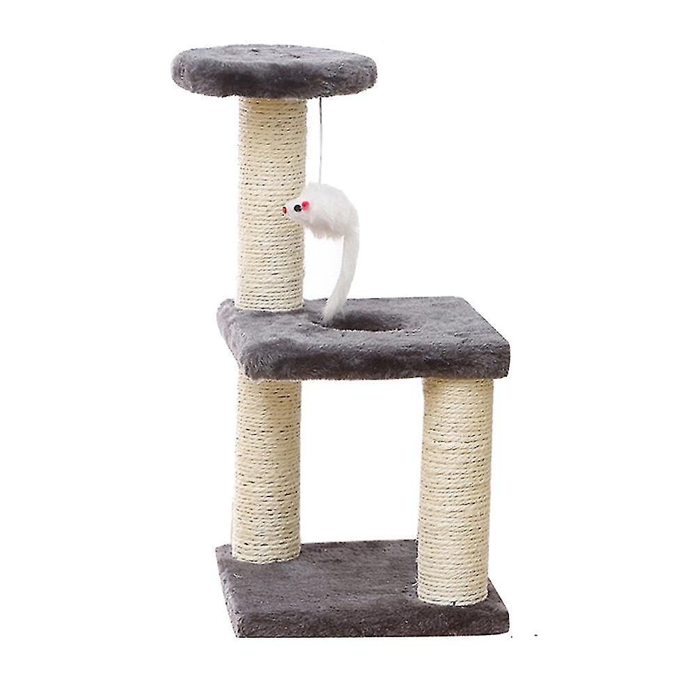 Pet Tree Toy Condo Tower Multi-layer With Hammock House Scratching Solid Wood Post For
