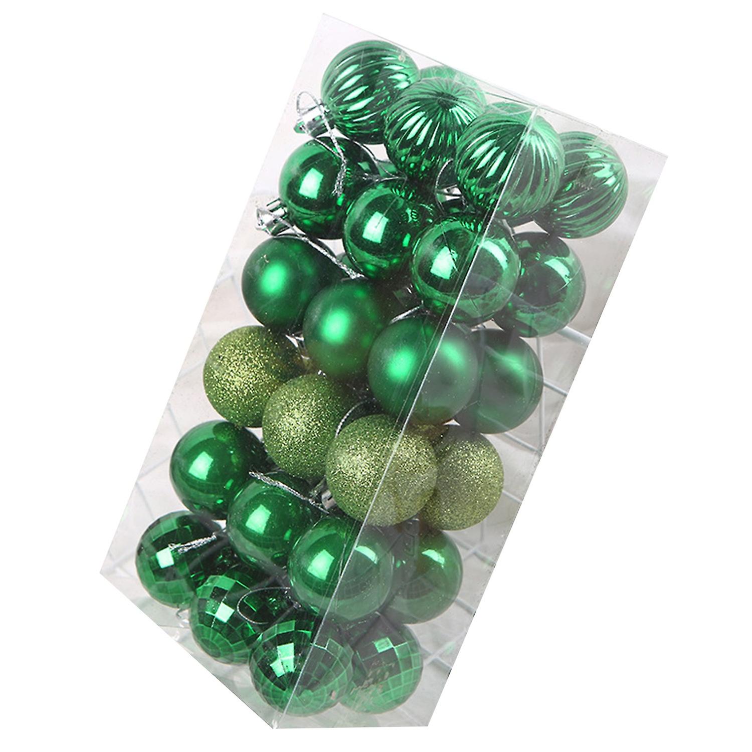 36Pcs 4cm Christmas Pendant Electroplating Fine Workmanship with Hanging Hole Colorfast Unbreakable