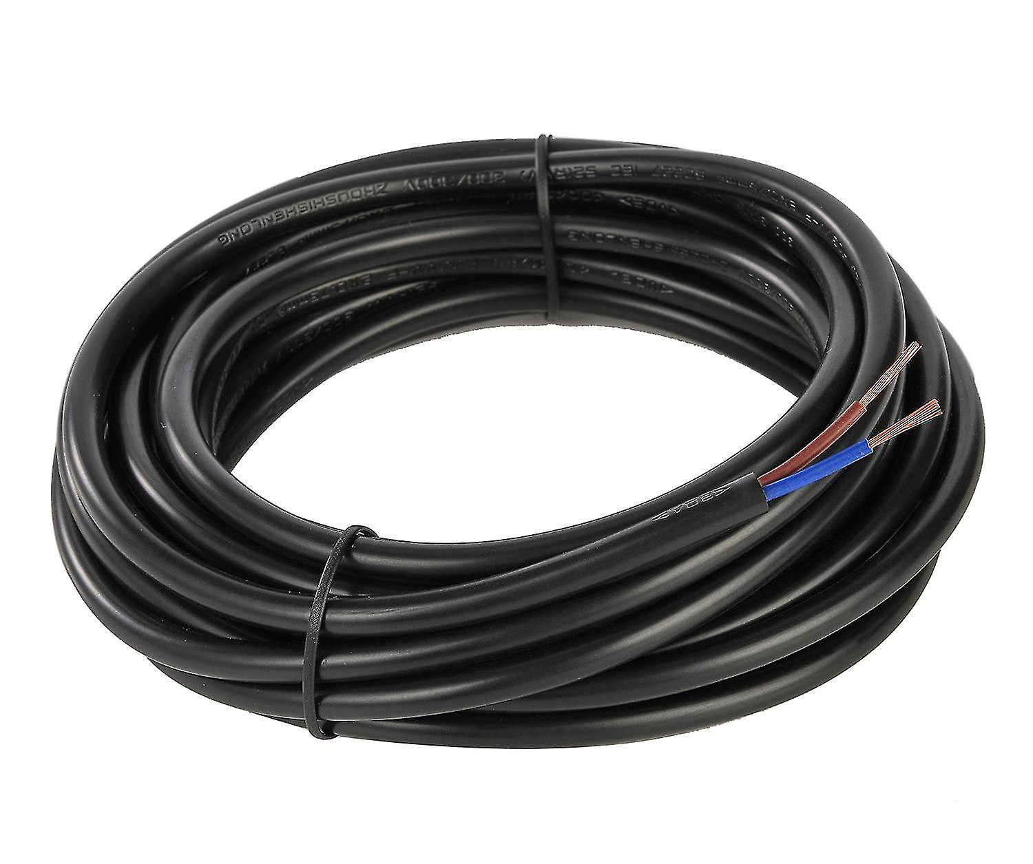 Electrical Wire 2 Core Round Black Flex Flexible Cable 2 X 0.75 Mm Power Cable