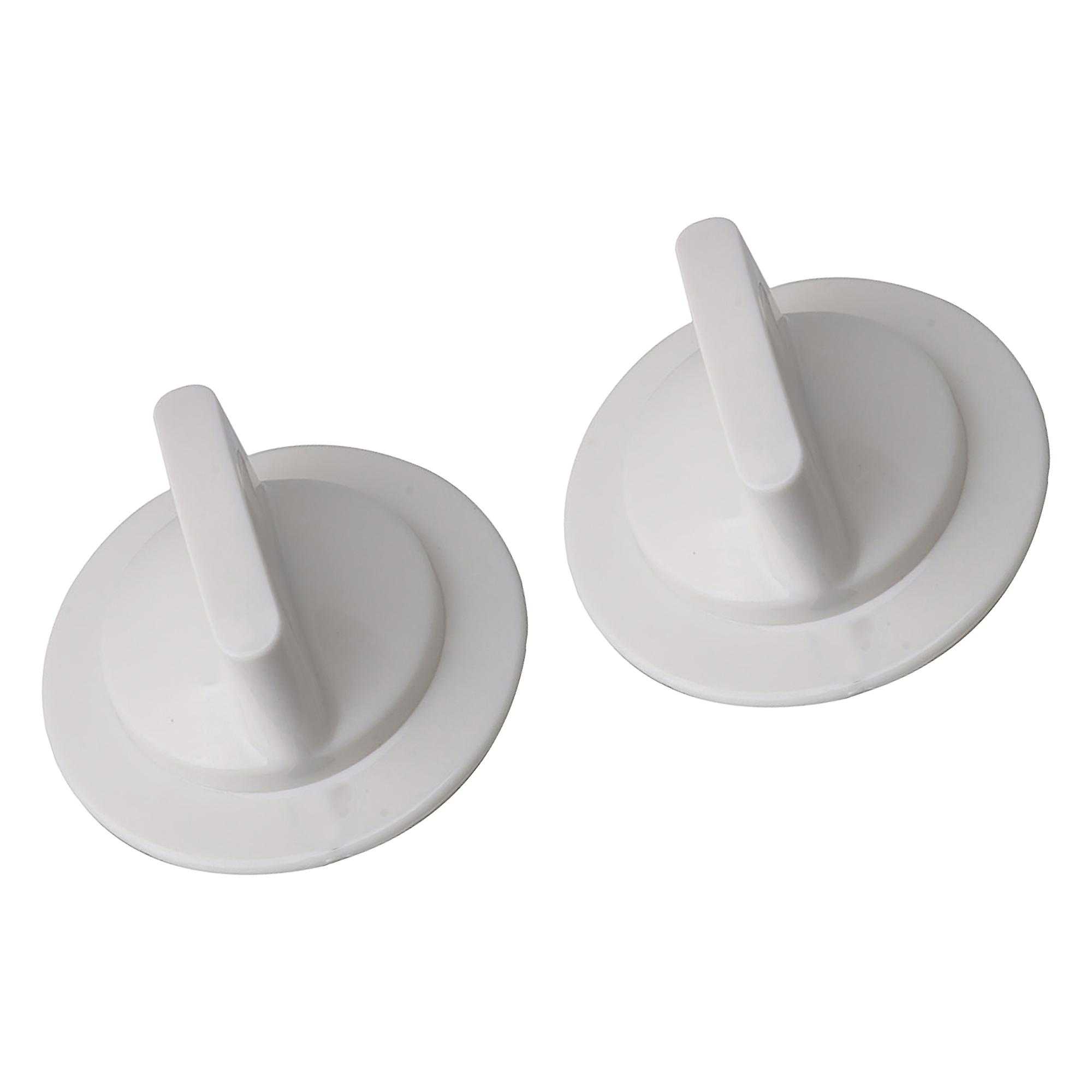 2pcs WE1M652 Plastic Timer Control Replacement Knobs 7.1x4.5cm White