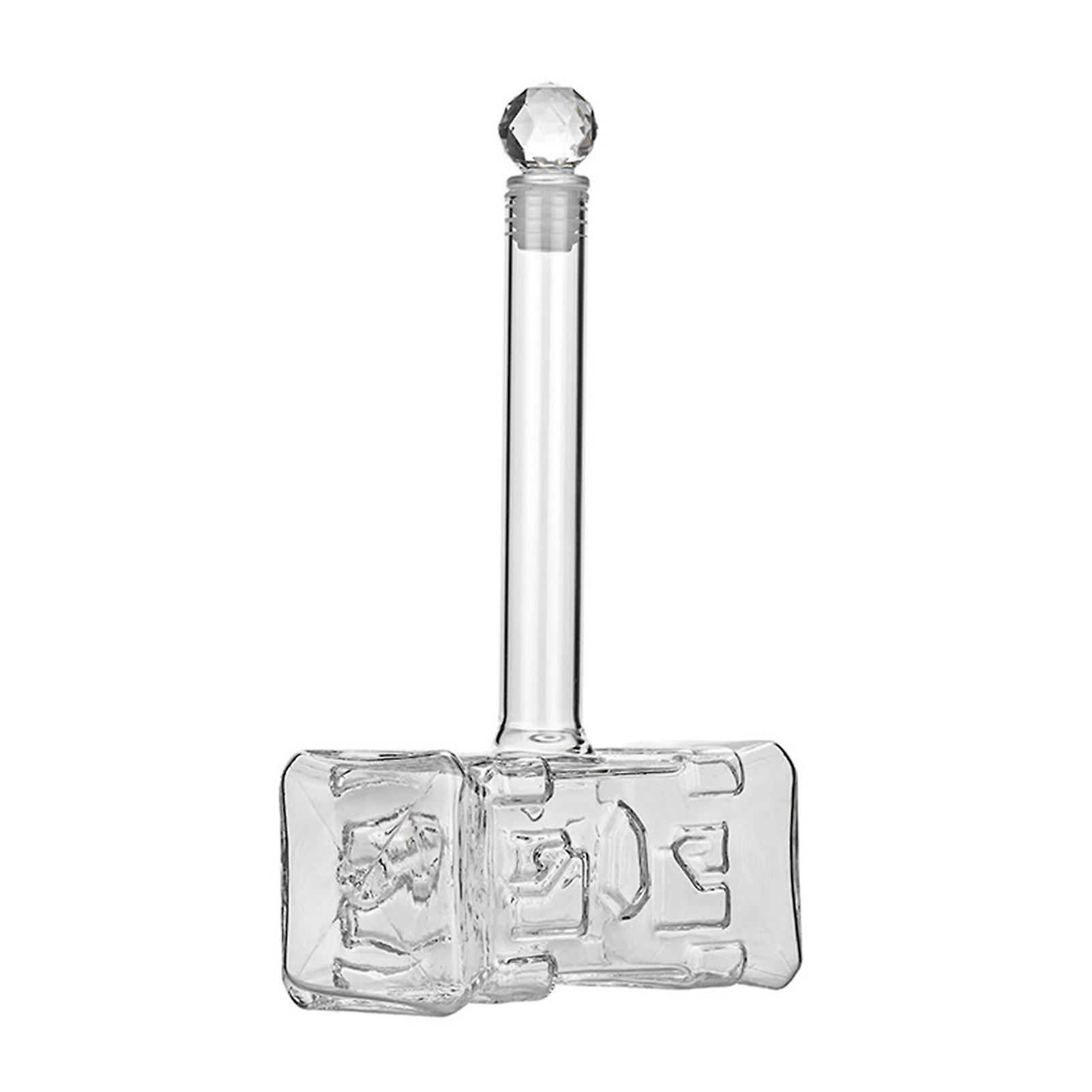 400ml Thors Hammer Glass Wine Bottle Creatives Vodkas Jug for Bar
