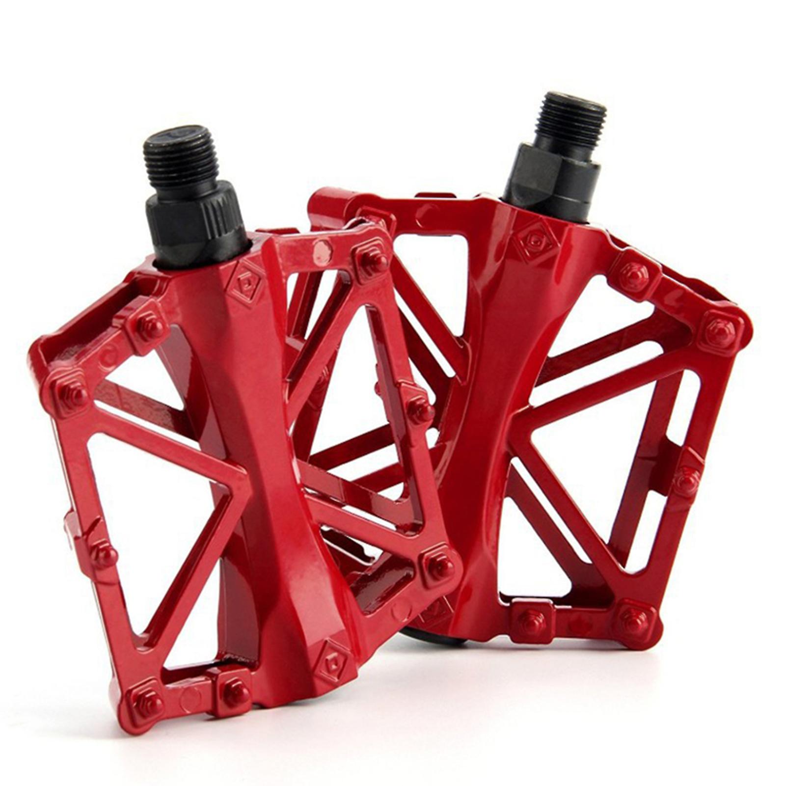 Mountain Bike Pedals with Reflective Strips Non Slip Aluminum Alloy Bicycle Pedals