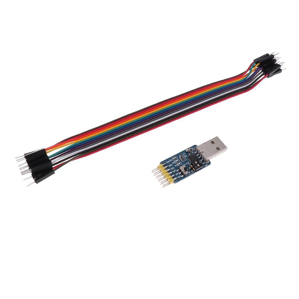 3.3V/5V 6-in-1 USB2.0 to TTL/UART/RS485/RS232/CP2102 Serial Module & 1xCable
