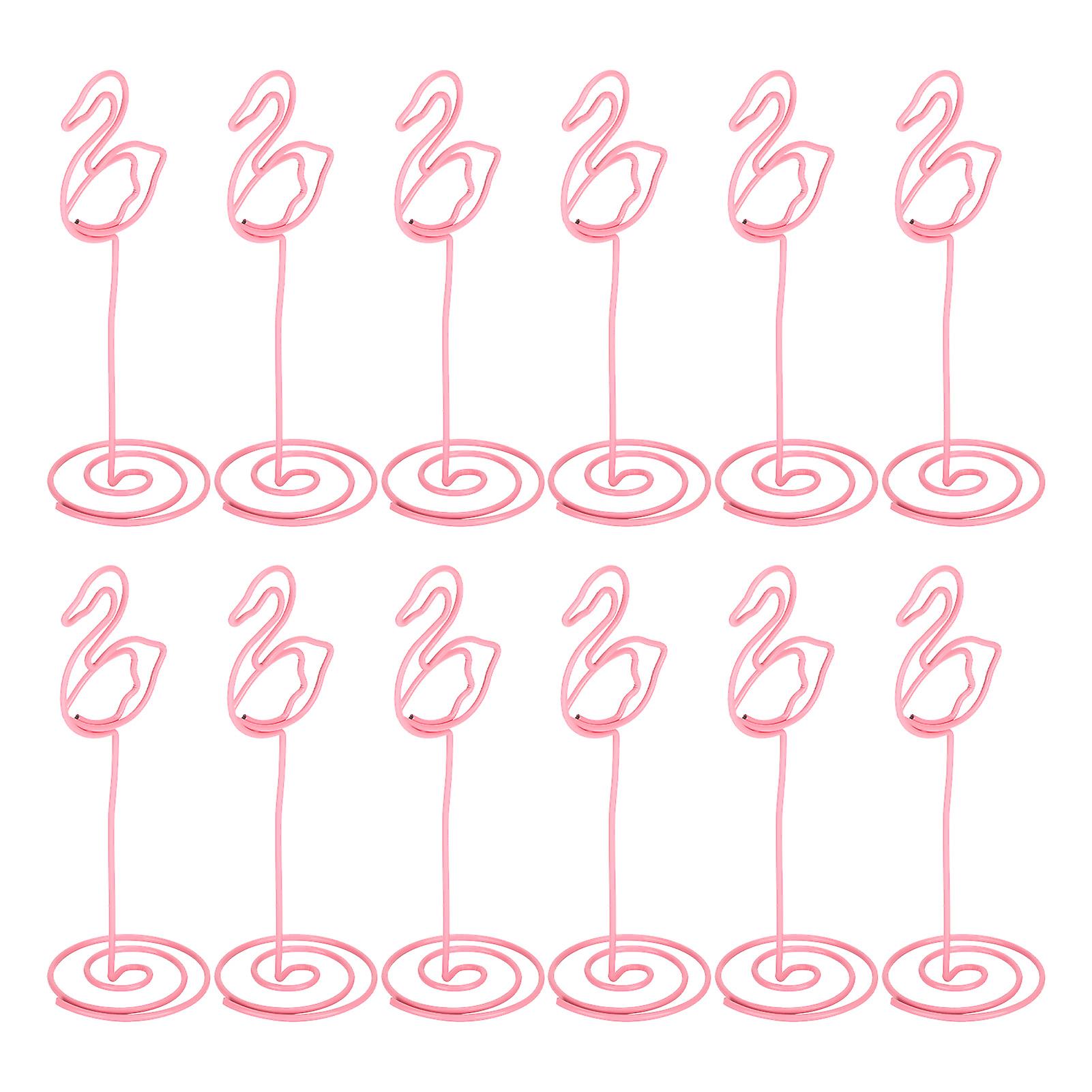 12Pcs Swan Photo Clips: Desktop Card and Note Holders for Home and Business