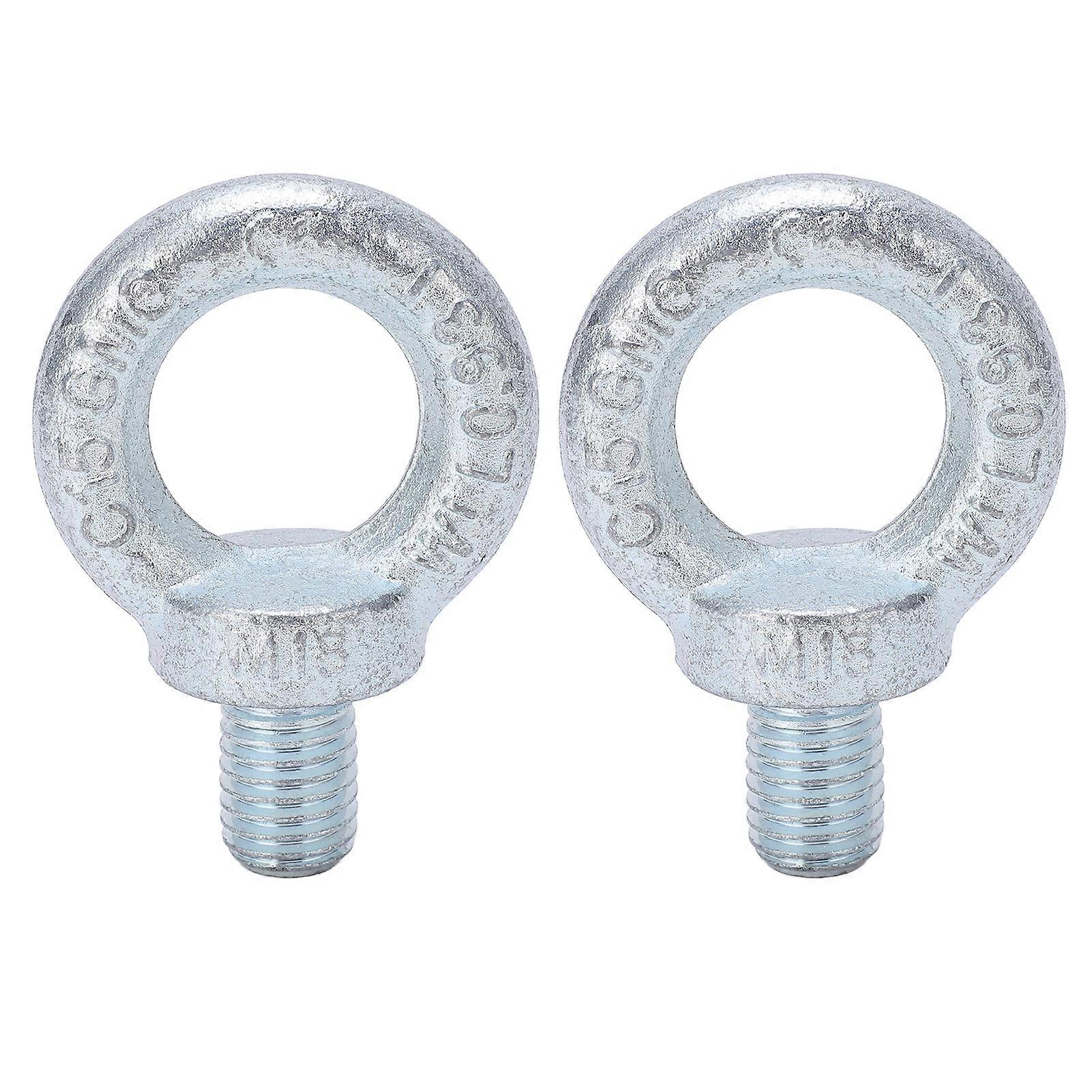 Galvanized Lifting Ring Bolts, Carbon Steel, Deep Thread