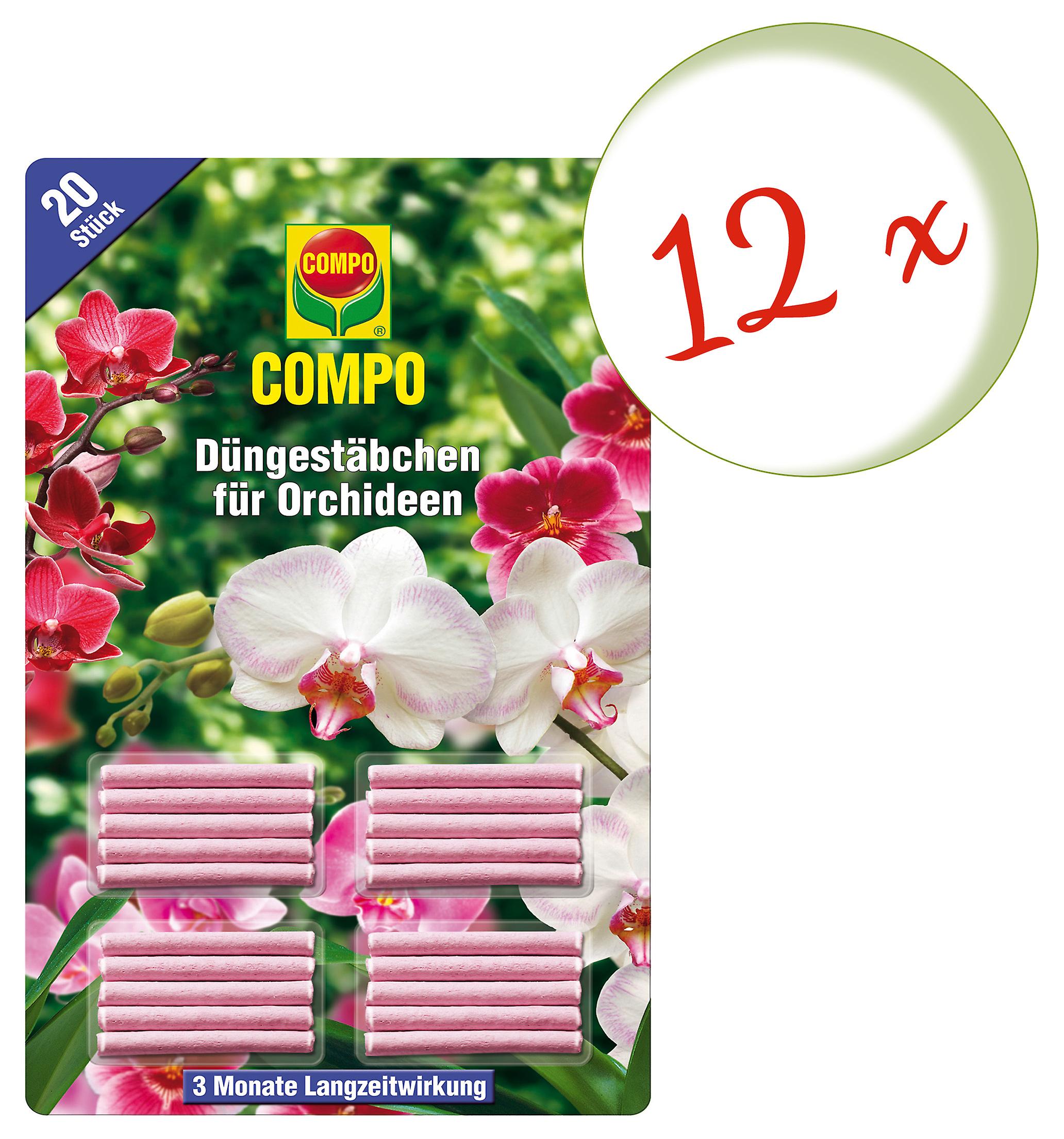 12 x COMPO Orchidee Mest Sticks, 20 stuks