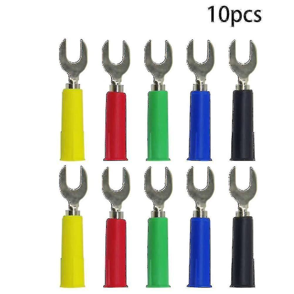 P4002 10pcs 5color Insert Type U Type And Y Type Insert Harpoon Welding Insert 4mm Banana Plug Spade