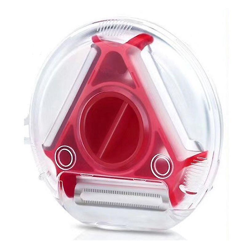 Potato Peeler Three in One Fruit Peeler Multi-Function Peeler for Potato Vegetable Carrots and All Types of Fruit(4pcs, red)