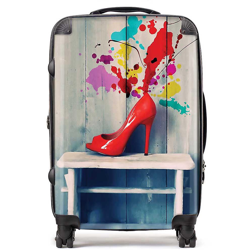 Retro Red Shoes Suitcase