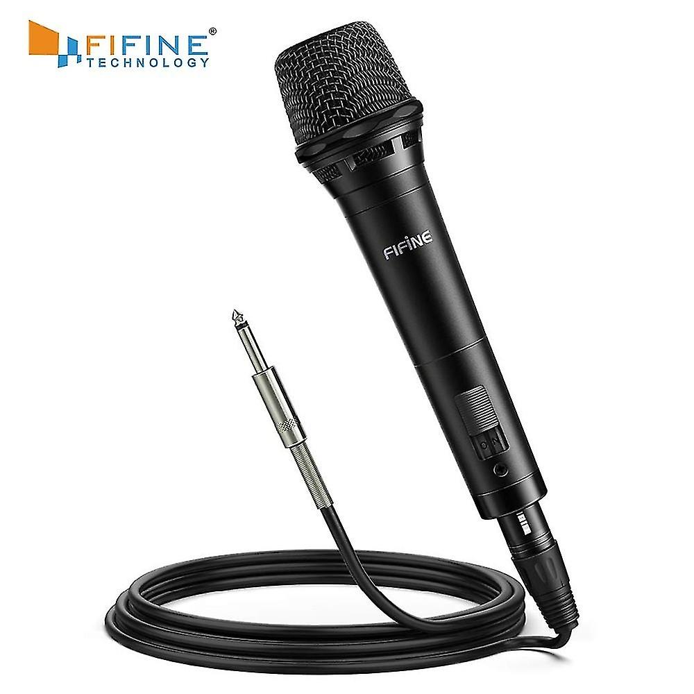 Fifine Dynamic Vocal Microphone Cardioid Handheld Microphone With On/off Switch For Karaoke, Live Vo