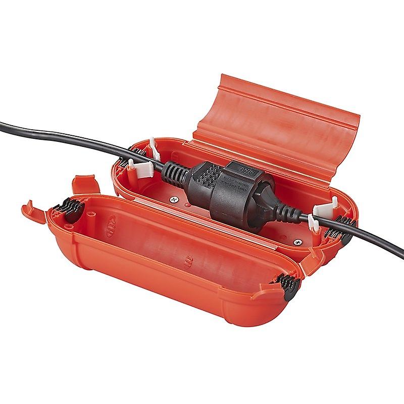 Safety box for Schuko plug and coupling red