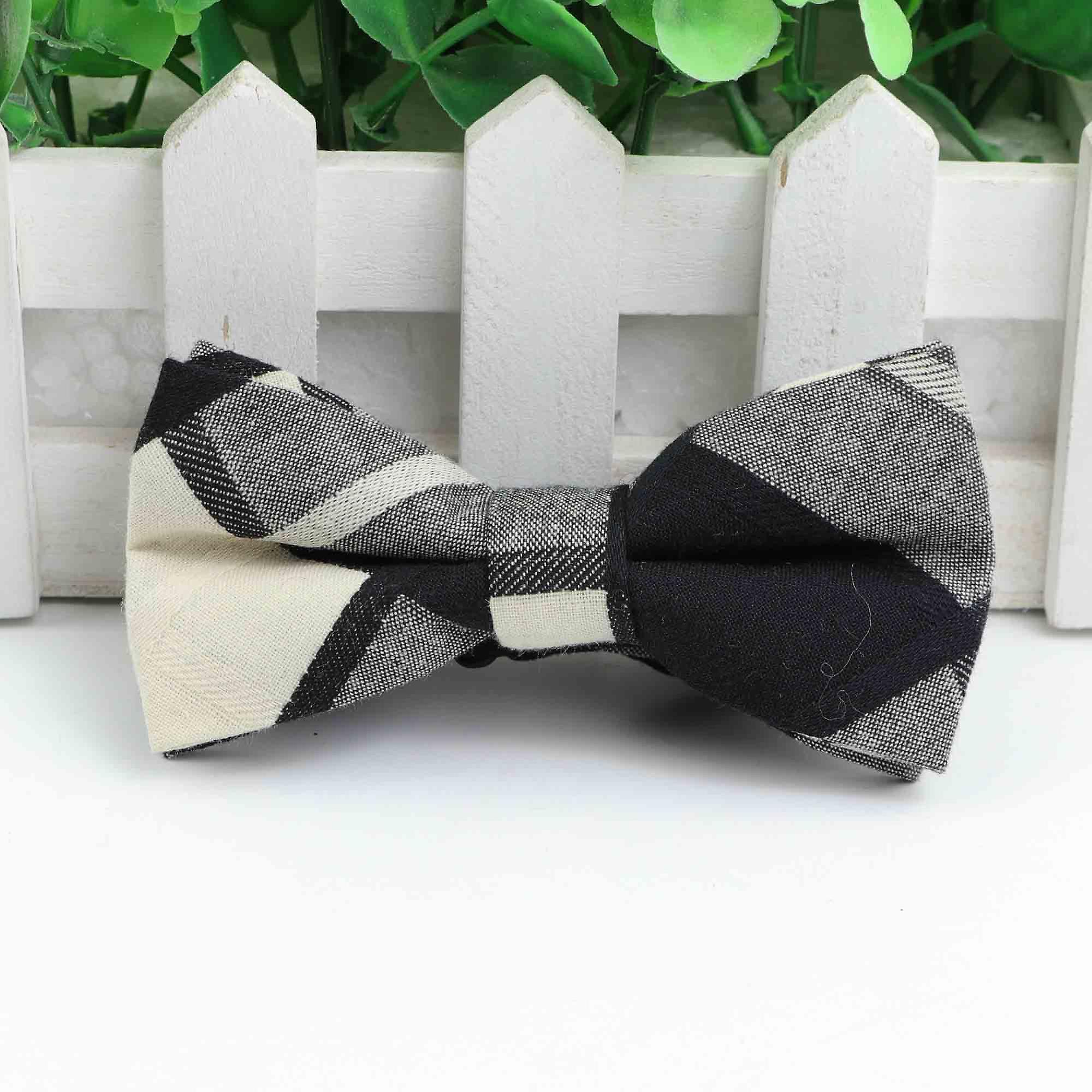 Klassisk barndräkt Flugor Baby Pojkar Randig Fjäril Mode Bomull Justerbar Barnfluga Tvåfärgad fluga