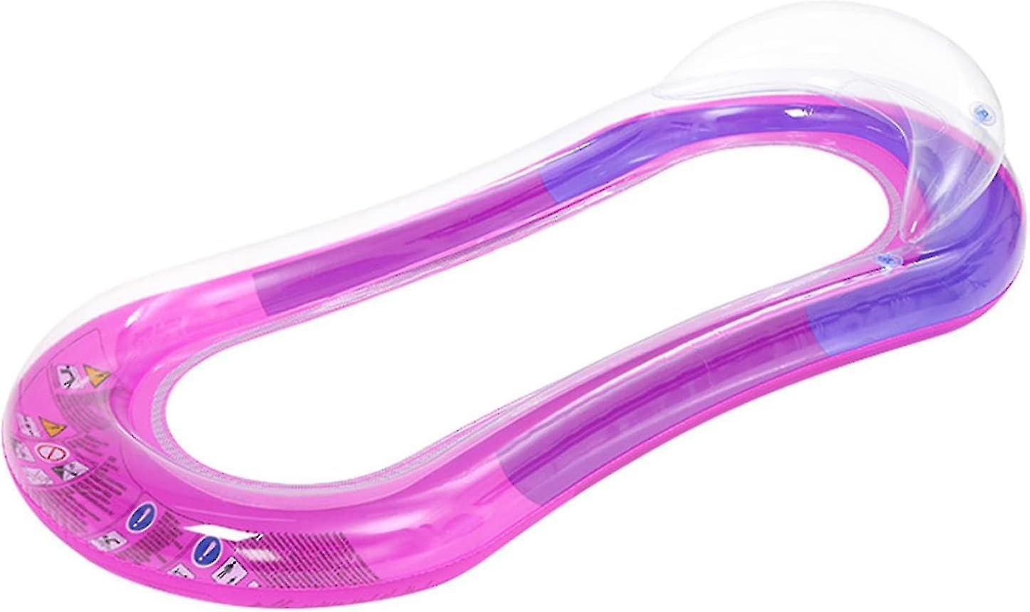 Inflatable Pool Float Lounge Bed with Headrest - Comfortable and Relaxing Lounger for Adults