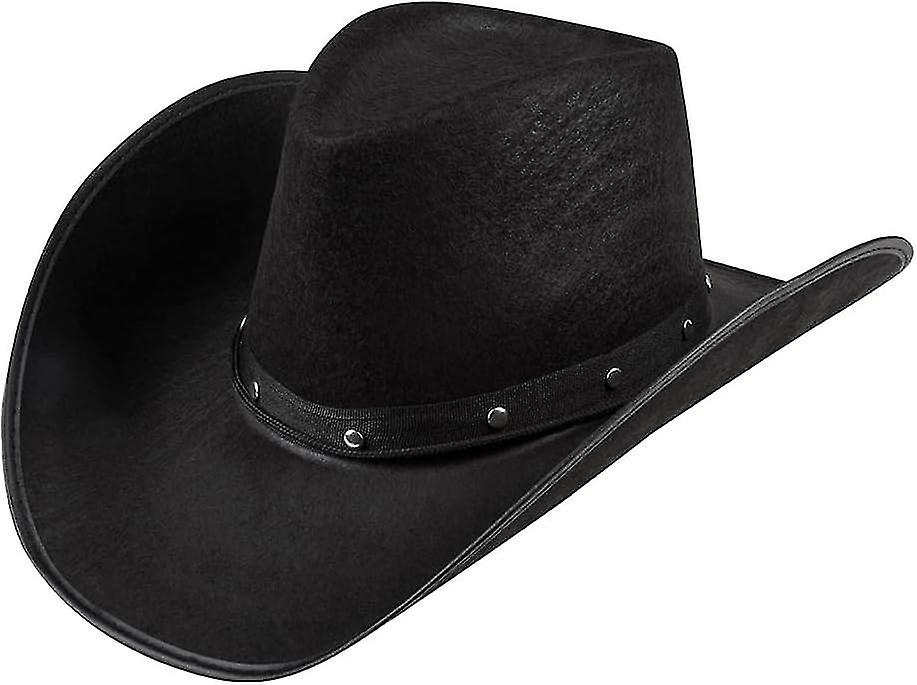 Voksen svart cowboyhatt