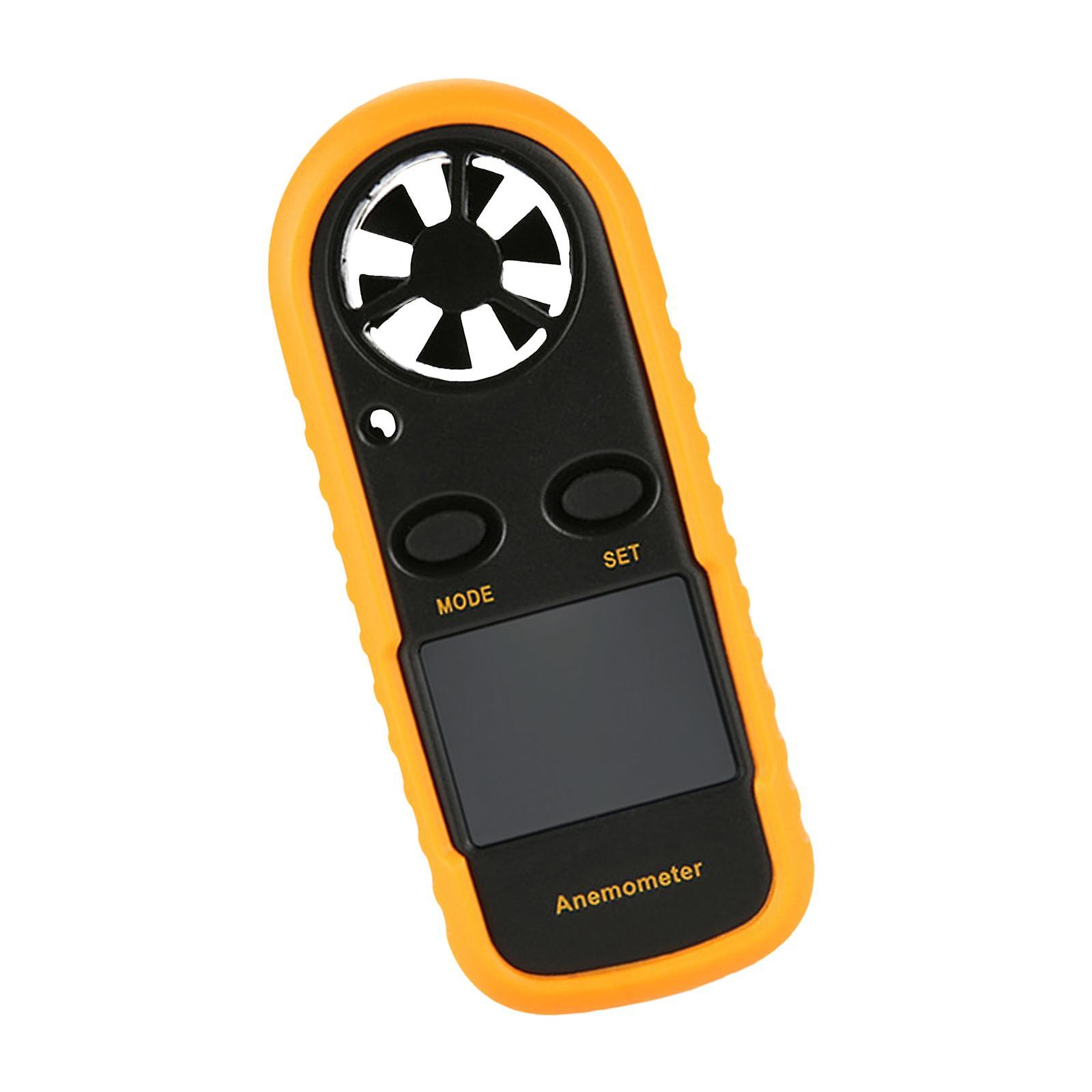 Digital Anemometer Handheld Air Speed Meter Flying Wind Speed Meter Gauge Black Panel 4x10.5cm