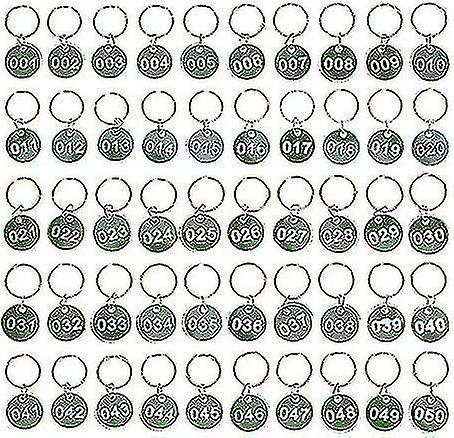 1-100 Numbers Key Chain Numbers Tags Locker Gym Key Rings Engraved Number With Key Rings Key Ring Aluminum Numbers Tag