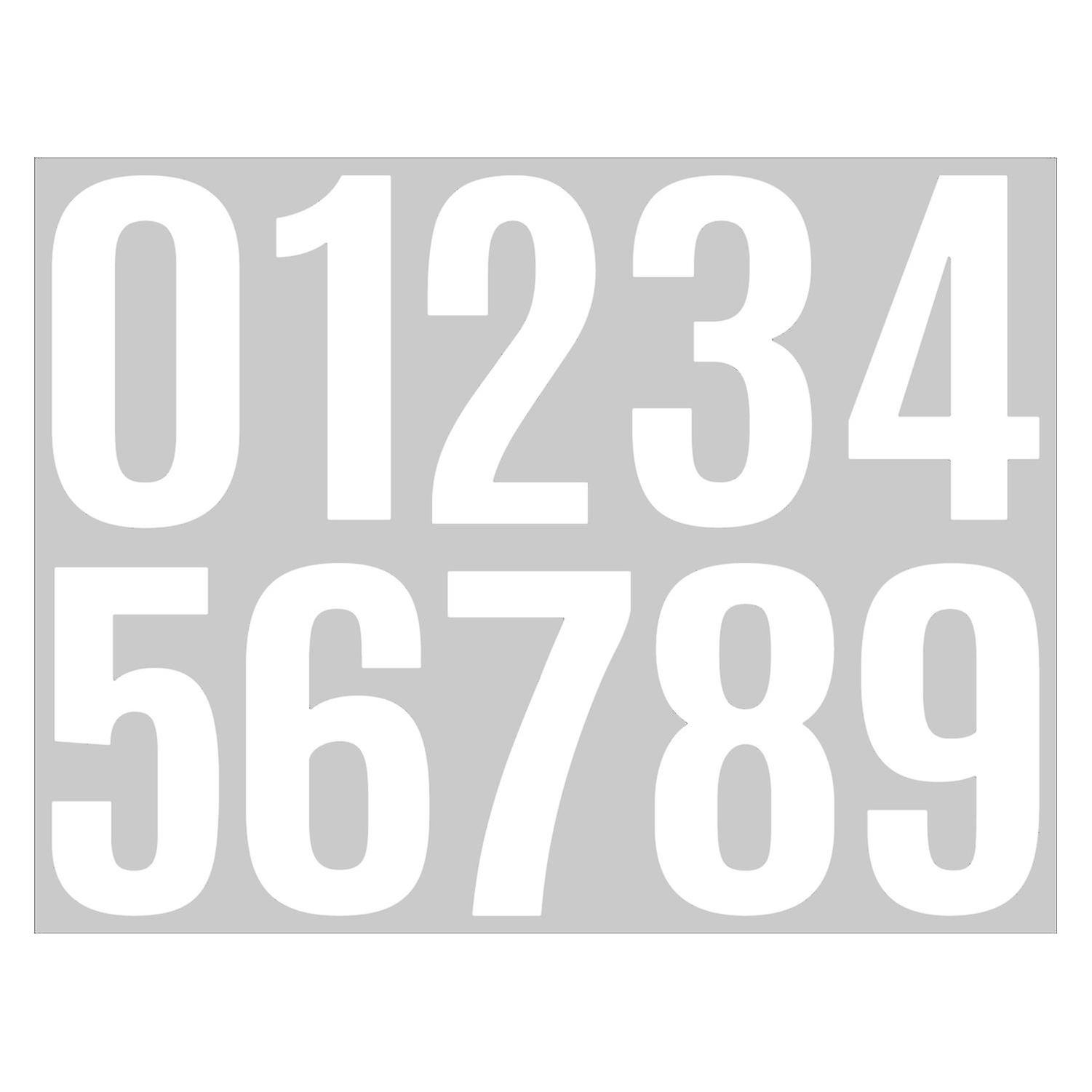 6 Sheets Large Number Stickers Adhesive Numbers Stickers for Garbage Bins Trash Can Number Stickers