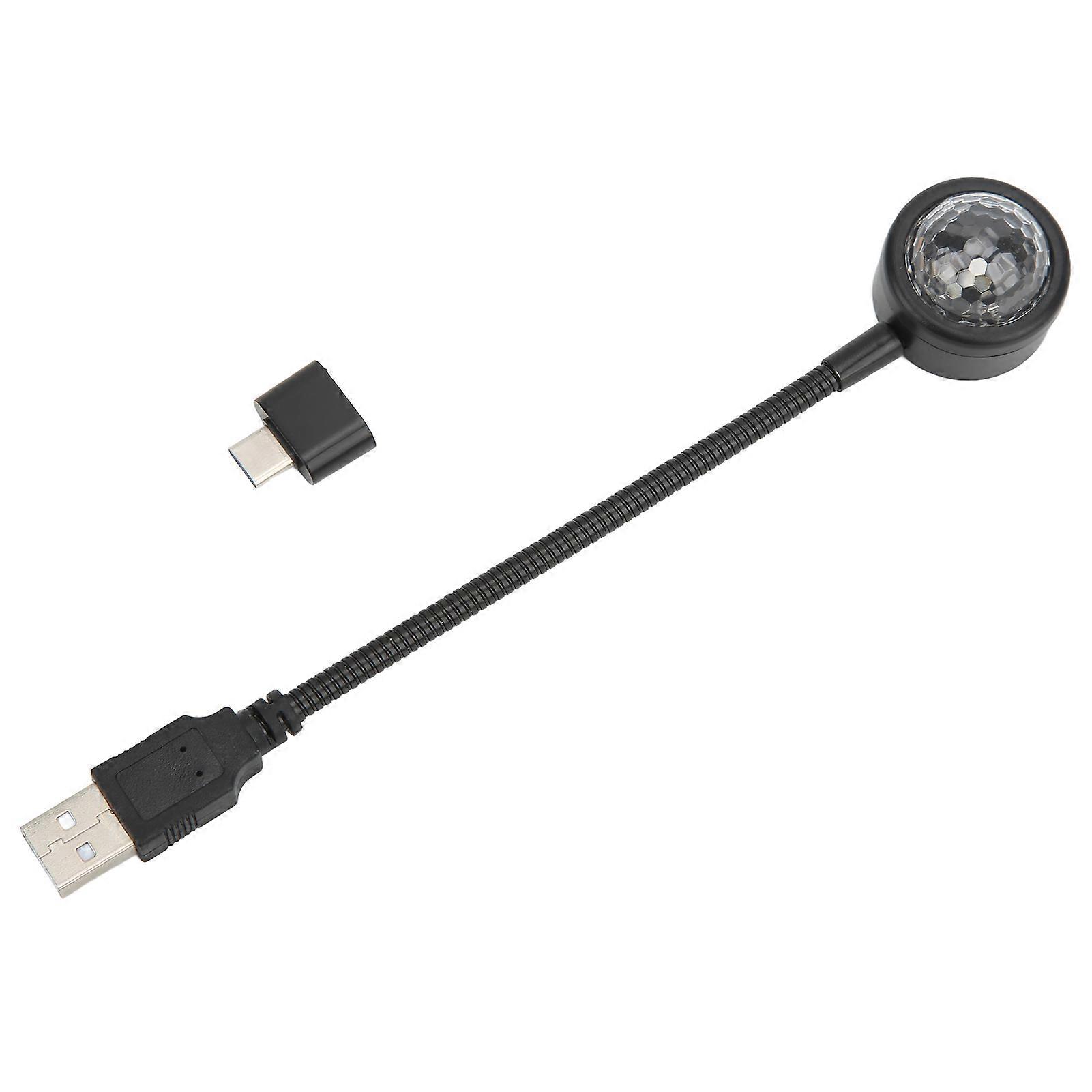 M9 USB Star Projector Light 2W LED Voice Control 360° Rotation