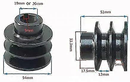 20mm ID V Belt Pulley - Durable Pulley (Color: 20mm) | Fruugo UK