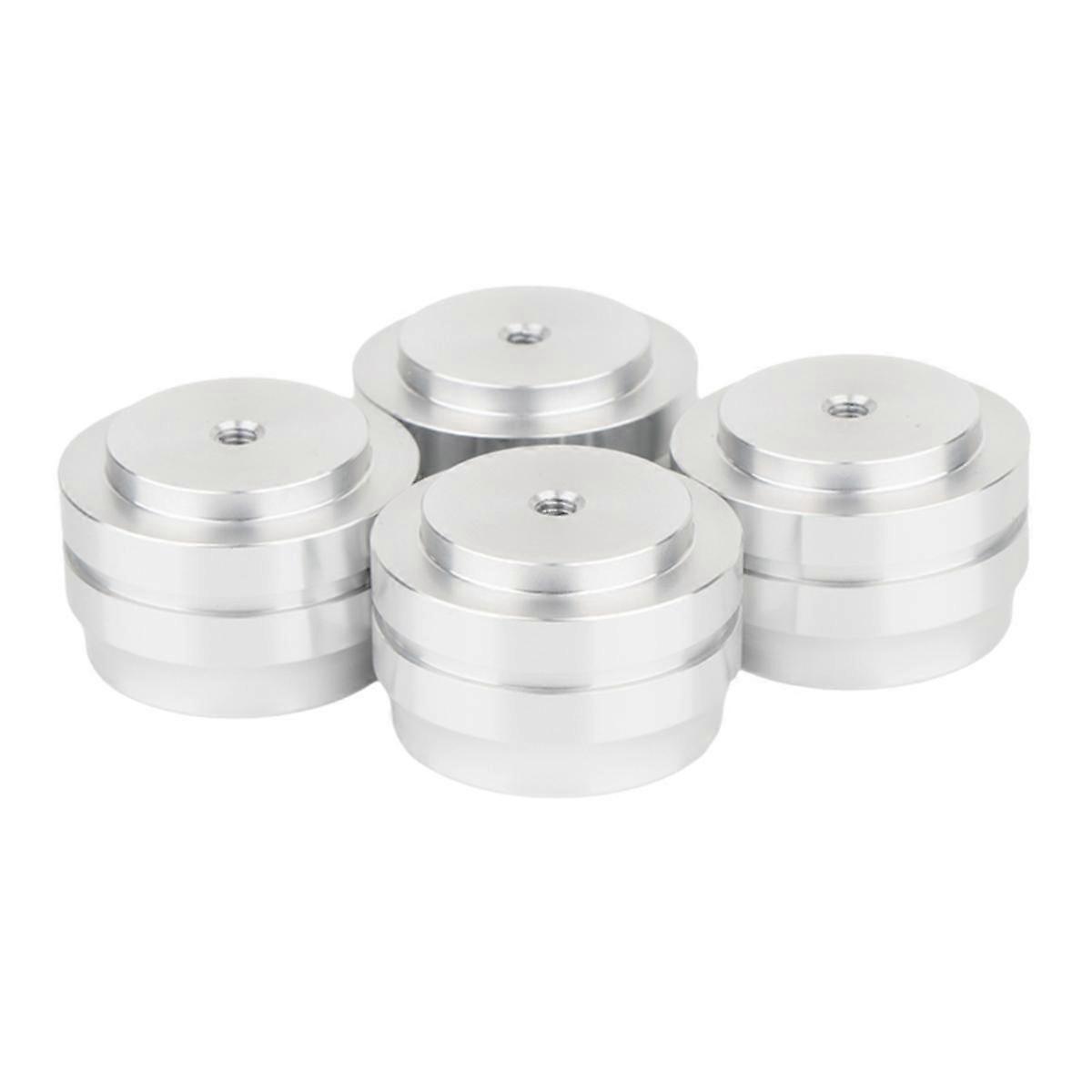 4PCS Aluminium Feet Solid Audio Device Feet Speaker Spikes Stand Feet Pad Foot for Speakers CD Ampl