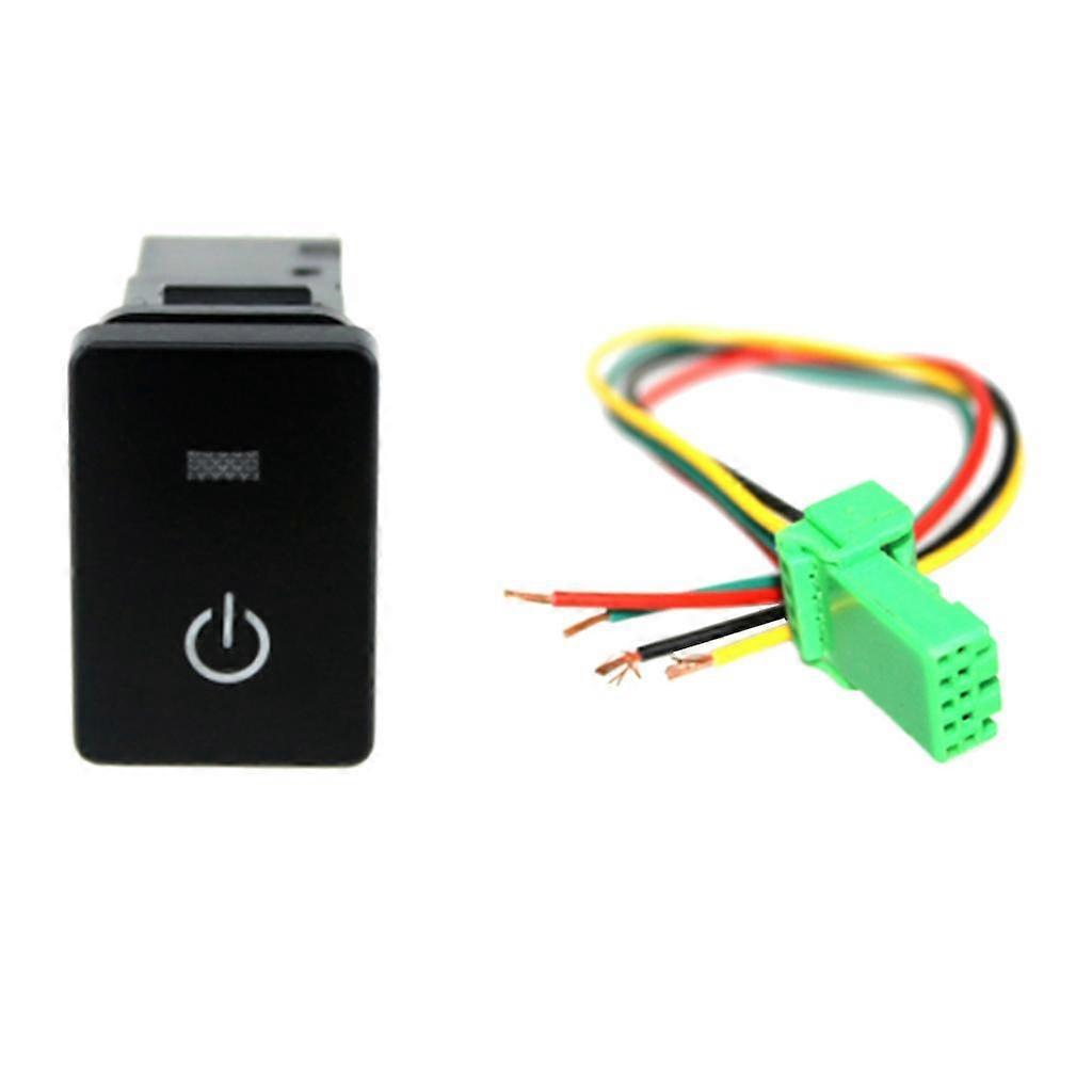 4-pole Push Button Switch Blue Led For